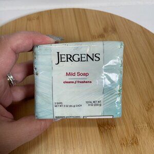 Jergens Mild Bar Soap Cleans & Freshens 3 Bars 3 oz Each Sealed